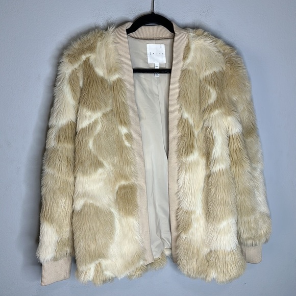 Leith Faux Fur Open Front Jacket xs/s - Picture 3 of 8